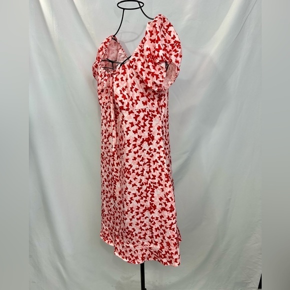 NWT Stellah butterfly print babydoll mini dress size L - Picture 9 of 9
